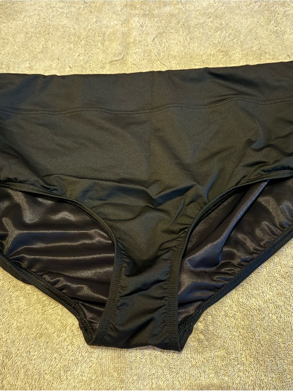 Lands' End Women's Classic Black High-Waist Bikini Brief